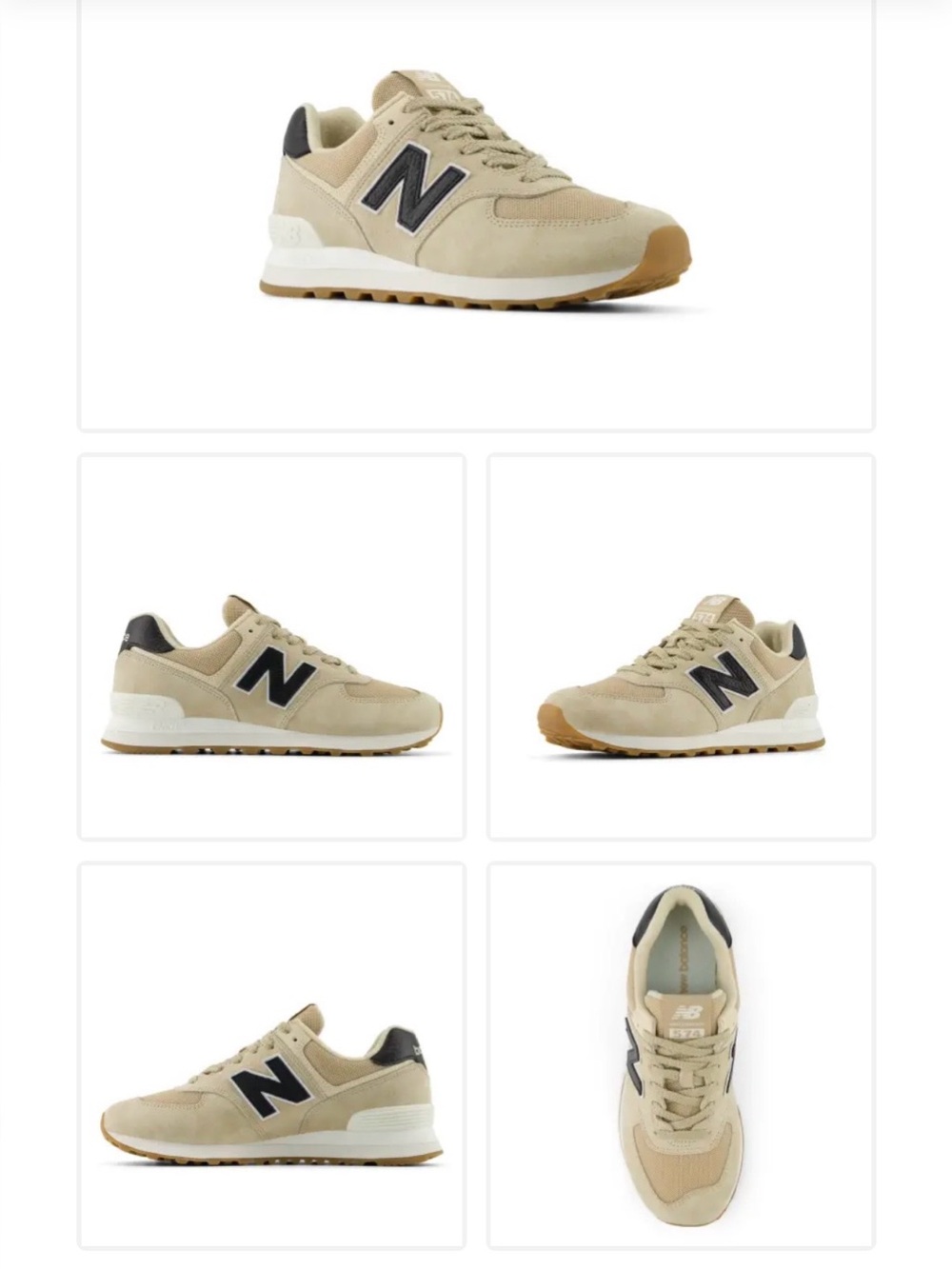 New Balance 574 Unisex (7.5 M or 9 W) Incense Black - Picture 3 of 9